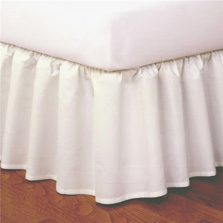 MAGIC SKIRT Bed Skirt FRE34414IVOR01 14 in. Ruffled Bed Skirt  Ivory - Twin FRE34414IVOR01